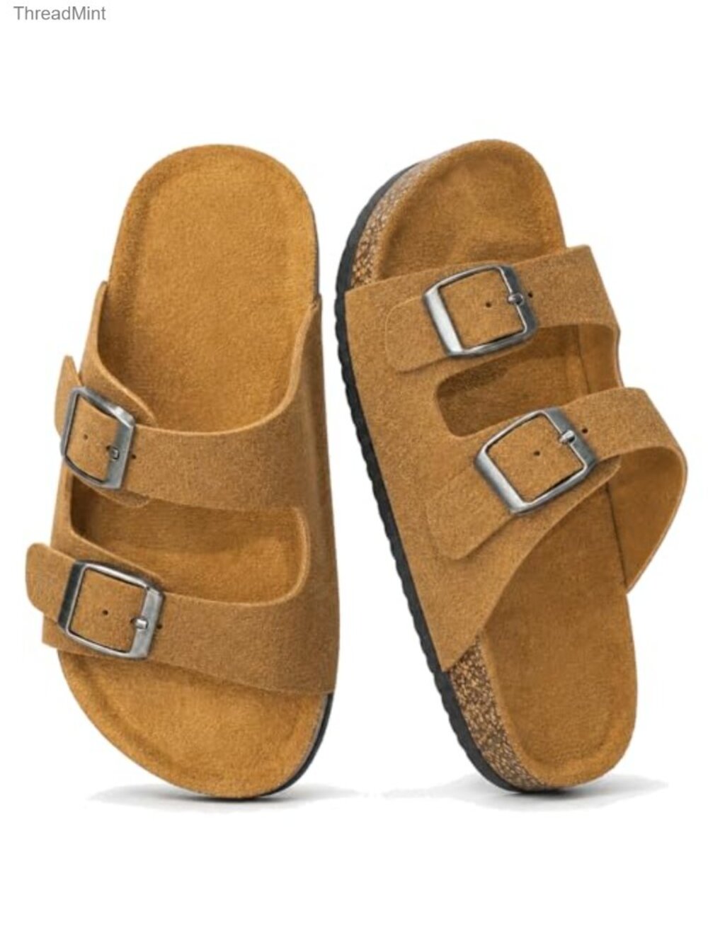 Boys Girls Cork Sandals Double Buckle Toddler Slides Water Shoes